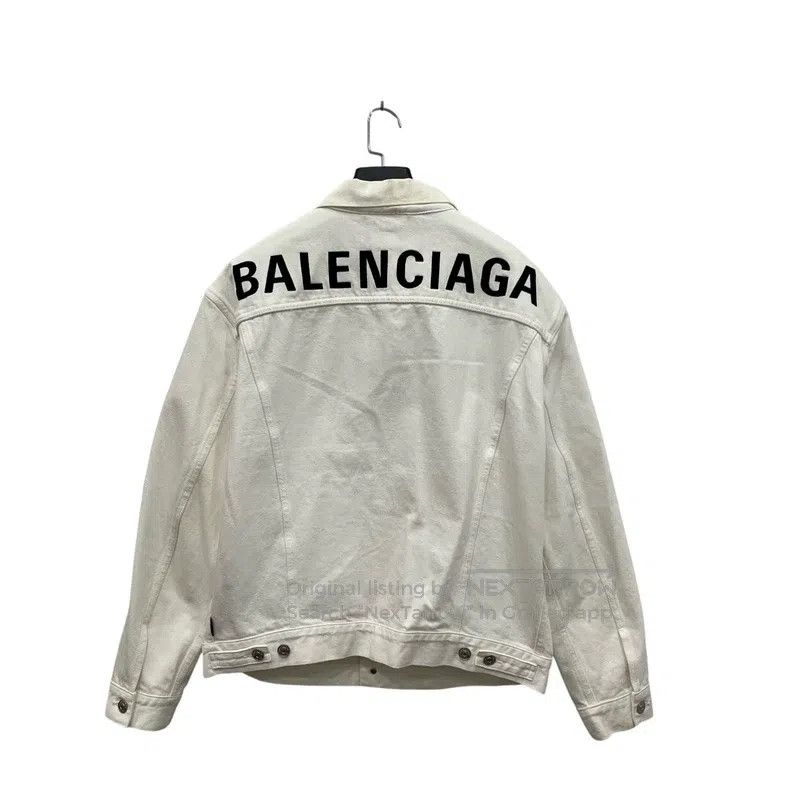 Balenciaga Balenciaga Back embroidery denim jacket Size US S / EU 44-46 / 1 - 3 Thumbnail