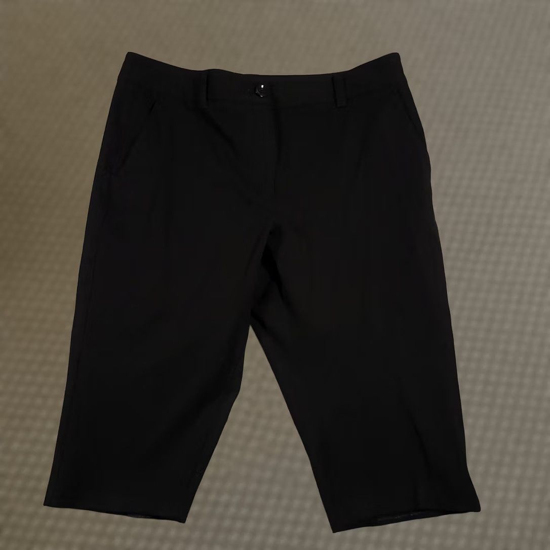 Talbots Talbots Womens 12 Black Cropped Stretch Pants Crop Capri Office Career Dress Size 34" / US 12 / IT 48 - 1 Thumbnail