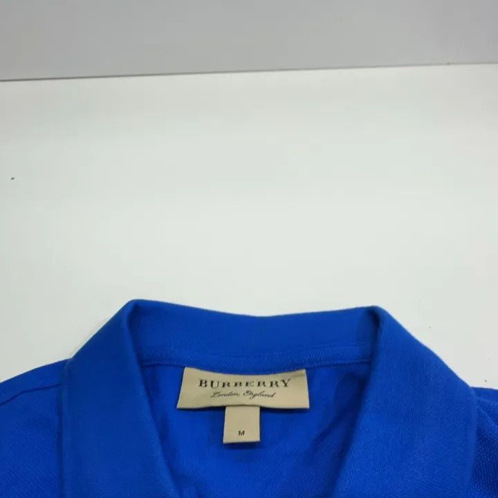 Burberry Burberry Burberry Blue Logo Embroidered Short Sleeve Polo- Size US M / EU 48-50 / 2 - 7 Thumbnail