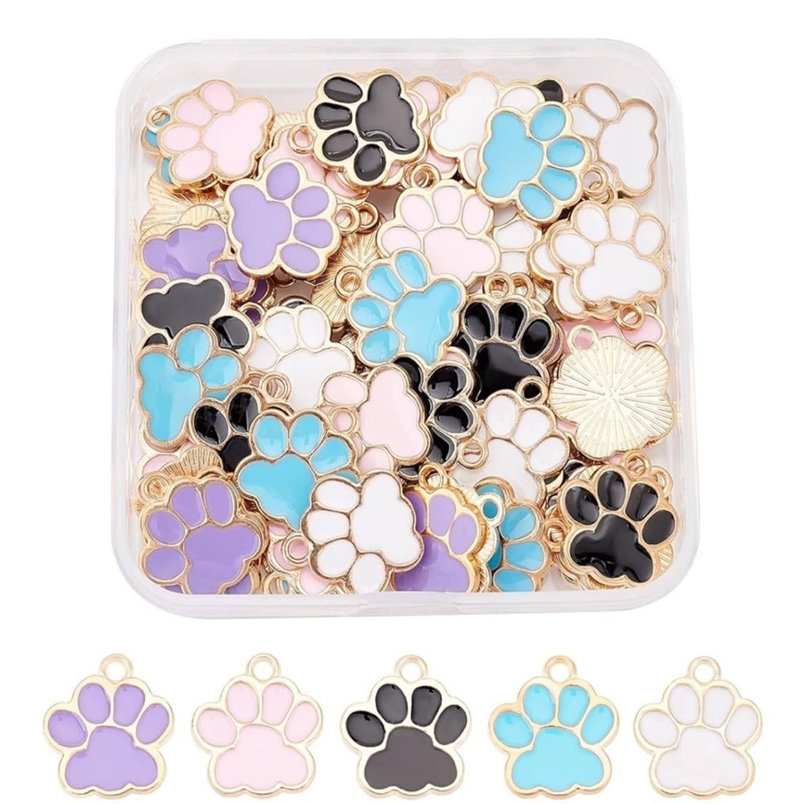 Other Paw Print Charms Women’s Multicolor Gold DIY Pendant Jewelry Size ONE SIZE - 3 Thumbnail