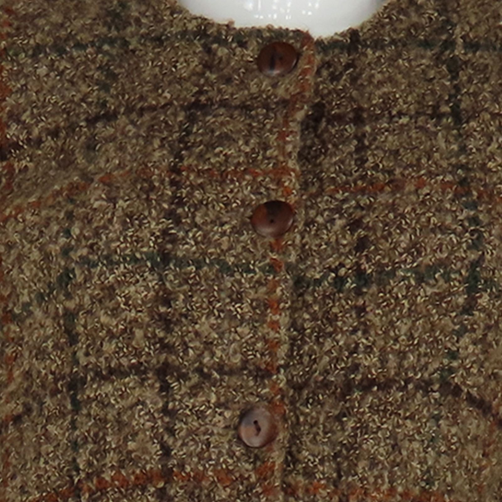 Vintage Checkered Wool Sweater Jacket Size S / US 4 / IT 40 - 10 Thumbnail