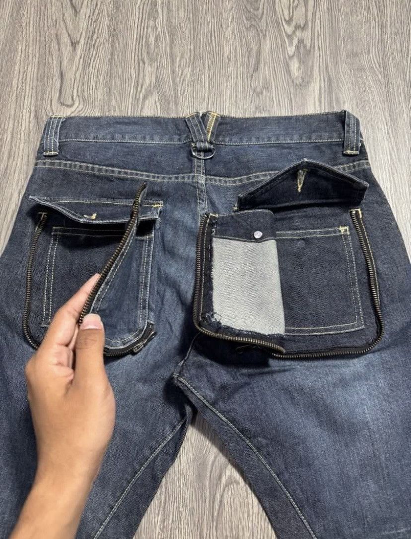 PPFM PPFM Distressed Slim Fit Curved Jeans Size US 31 - 10 Thumbnail