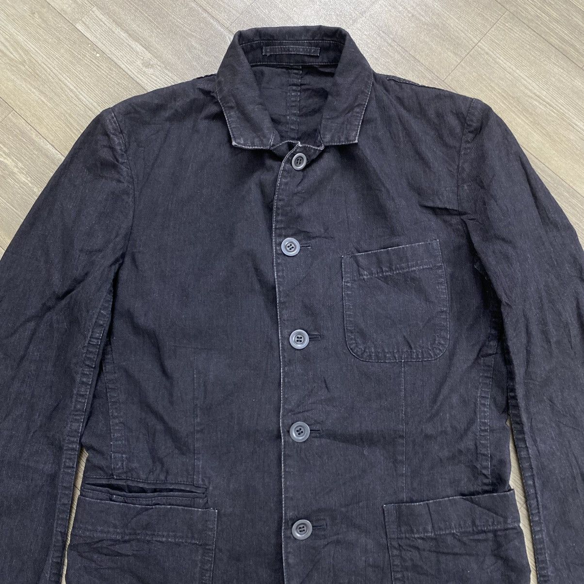Attachment 2000s Kazuki Kumagai Attachment Blazer Denim Avang Garde Lgb Size 38R - 2 Thumbnail