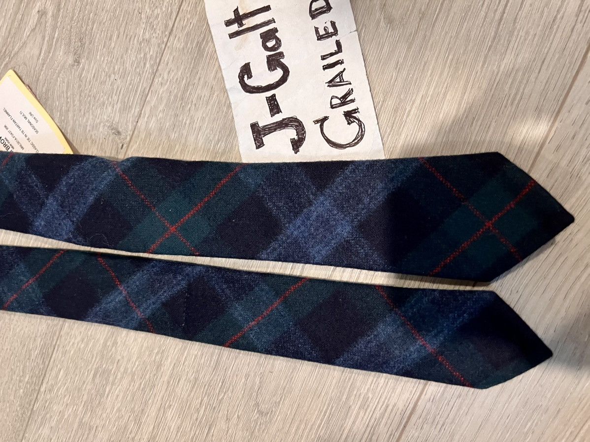 Thom Browne Thom Browne Slim Tartan Flannel Tie Wool Cashmere Italy Size ONE SIZE - 7 Thumbnail