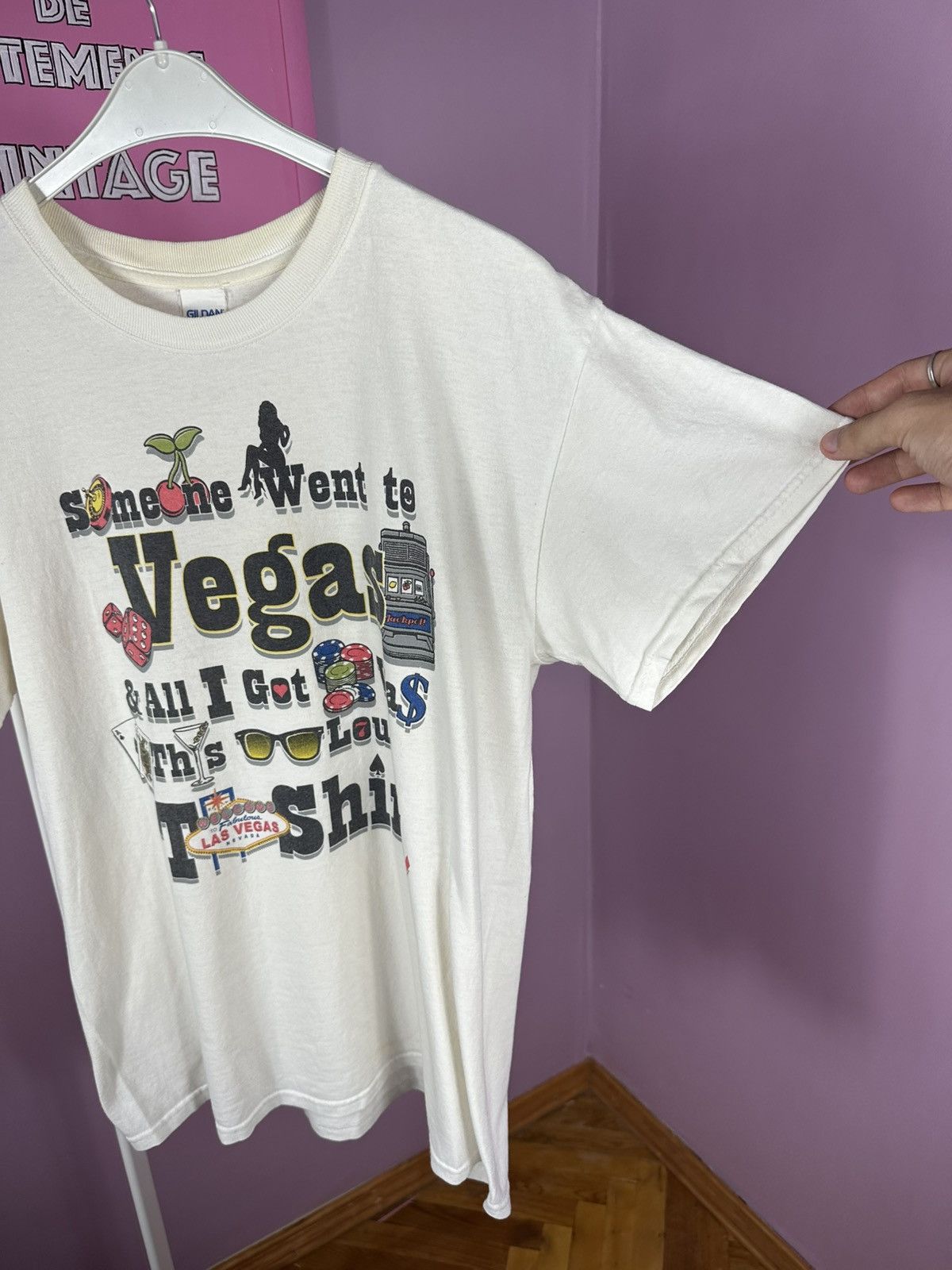 Gildan Las Vegas T Shirt Humor Distressed Vintage Printed Casino Size US M / EU 48-50 / 2 - 5 Thumbnail