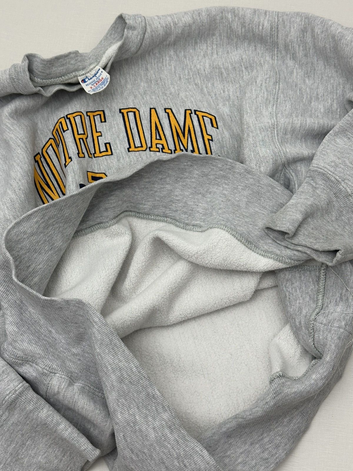 Champion Vintage 80s Champion Reverse Weave NotreDame Crewneck USA XL Size US XL / EU 56 / 4 - 10 Thumbnail