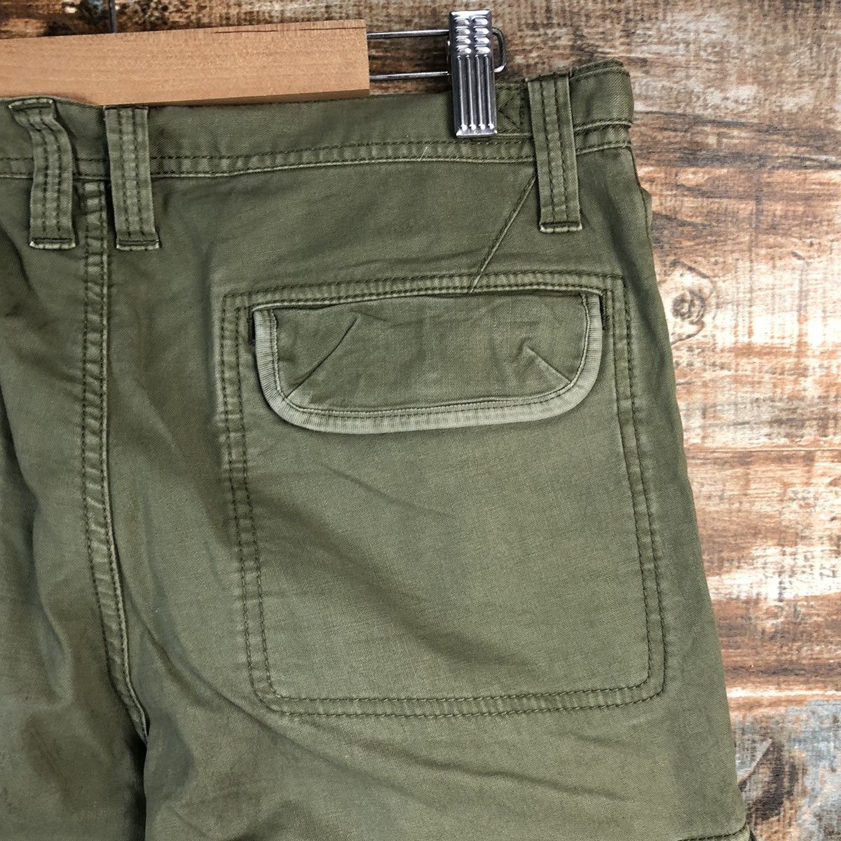 Japanese Brand DL Design Work Green Cargo Multipocket Pants #C634 Size US 31 - 19 Thumbnail