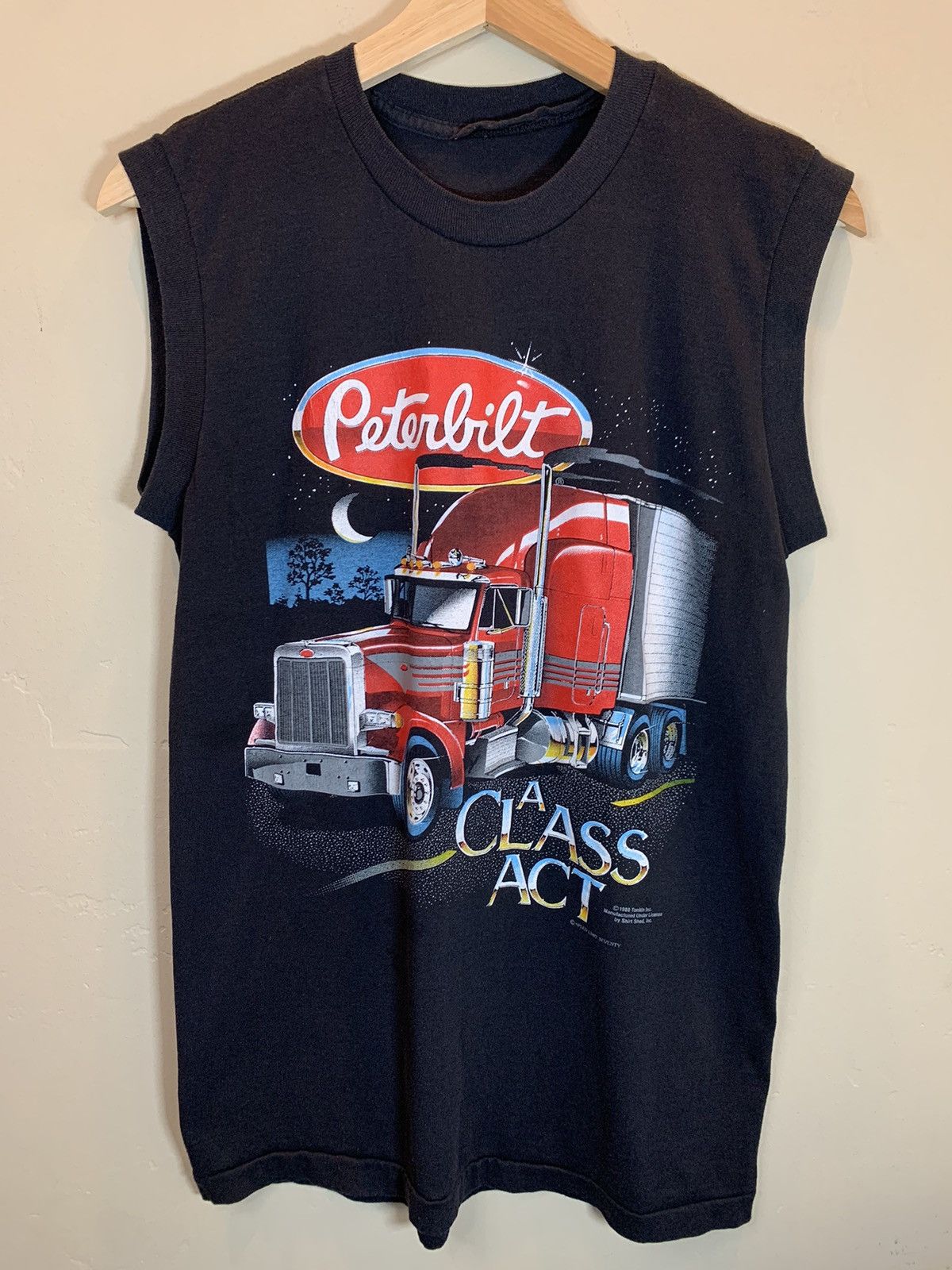 Vintage RARE Vintage 80’s Peterbilt 3D Emblem Truckers Only Tank Top Size US M / EU 48-50 / 2 - 1 Thumbnail