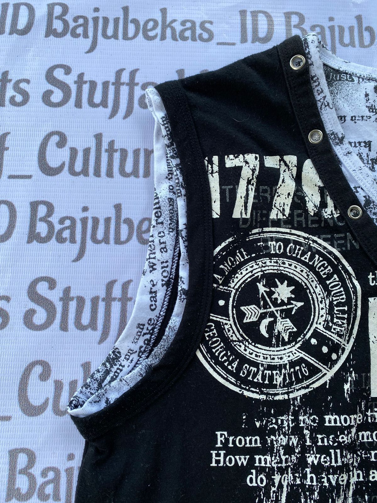 If Six Was Nine × Japanese Brand × Le Grande Bleu (L.G.B.) Y2K Iconic Time Step Punk Style poem double collar Size US M / EU 48-50 / 2 - 6 Thumbnail