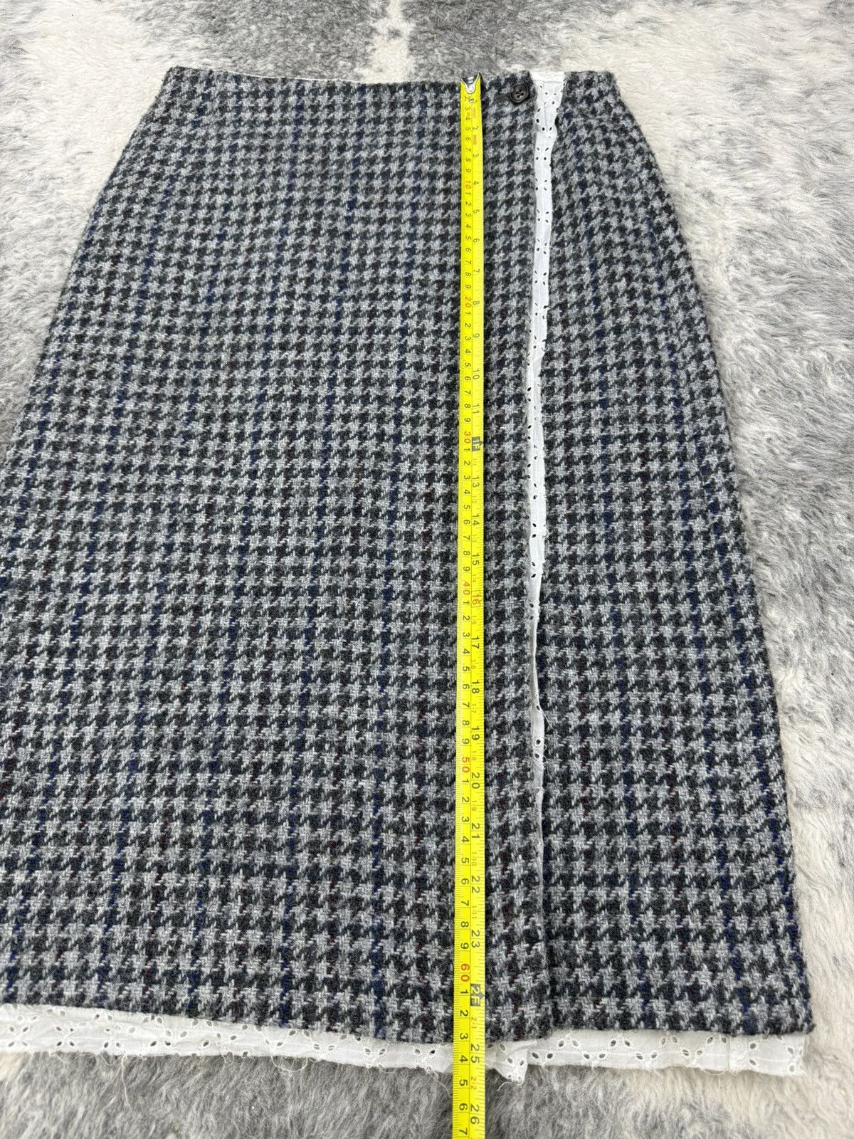 Comme des Garcons AD99 CDG Tricot Rei Kawakubo Houndstooth Wool Double Layerd Size 27" / US 4 / IT 40 - 16 Thumbnail