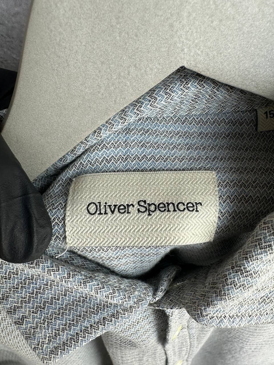 Oliver Spencer Oliver Spencer Zigzag Textured Cotton Shirt Button Up LS Size US L / EU 52-54 / 3 - 12 Thumbnail