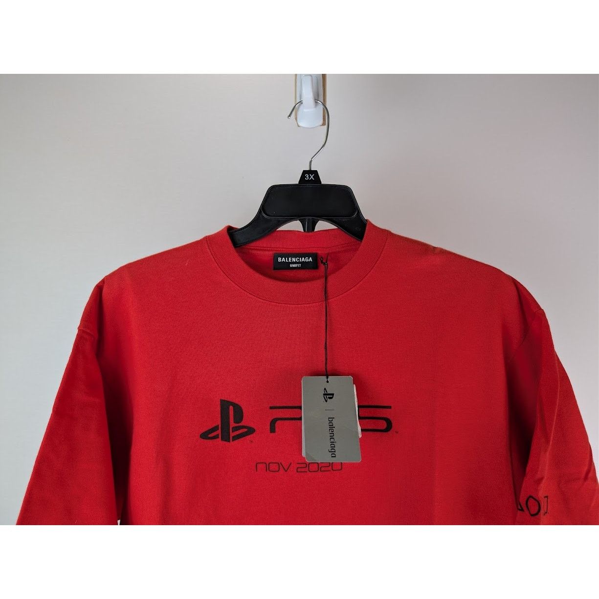 Balenciaga o1rshd1 Playstation Vintage Jersey T-Shirt in Red Size US XS / EU 42 / 0 - 4 Thumbnail