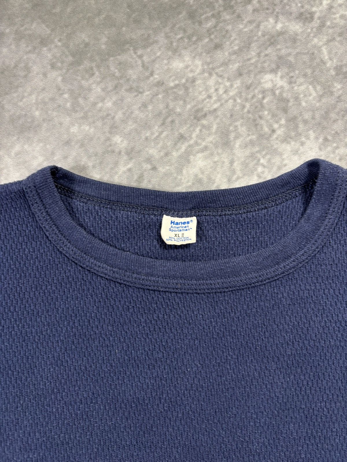 Vintage 1970s Thermal Longsleeve Vintage Hanes Made in USA Raschel Size US S / EU 44-46 / 1 - 3 Thumbnail