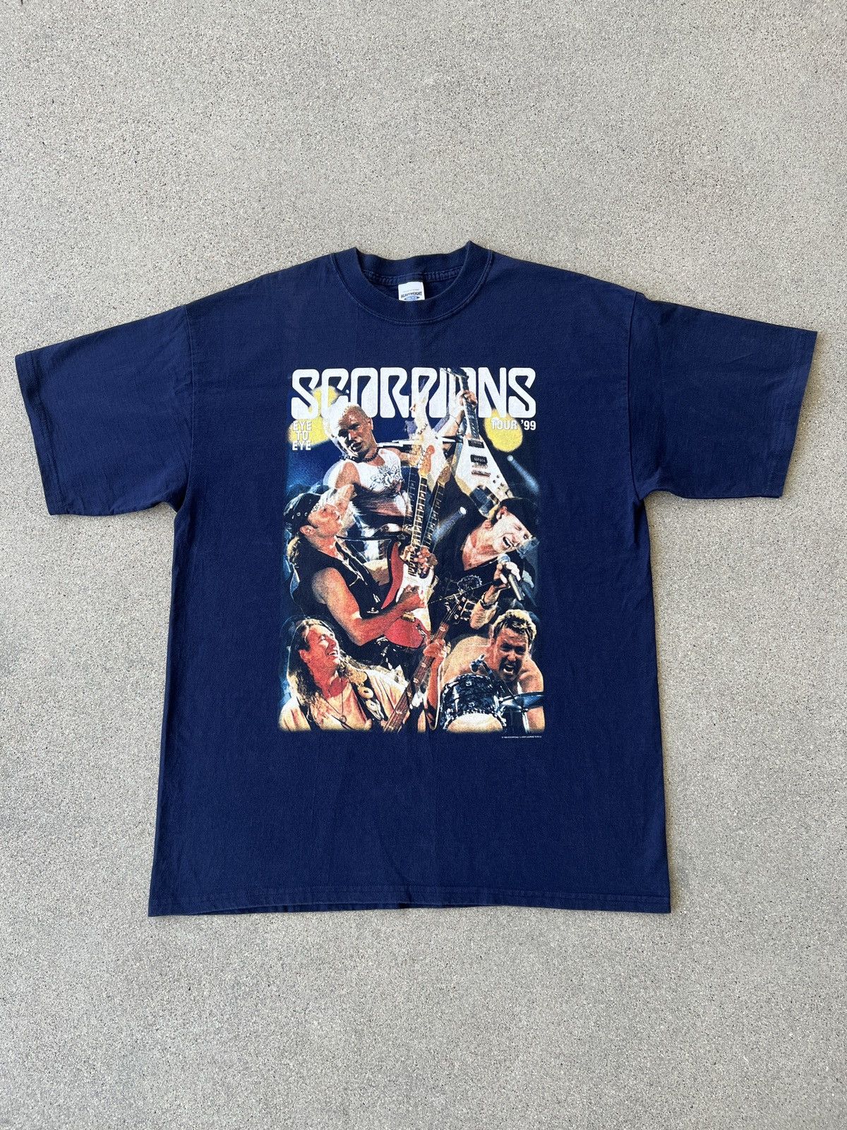 Band Tees Vintage 99’ Scorpions World Tour “Eye to Eye” Rock Band Tee Size US XL / EU 56 / 4 - 1 Thumbnail