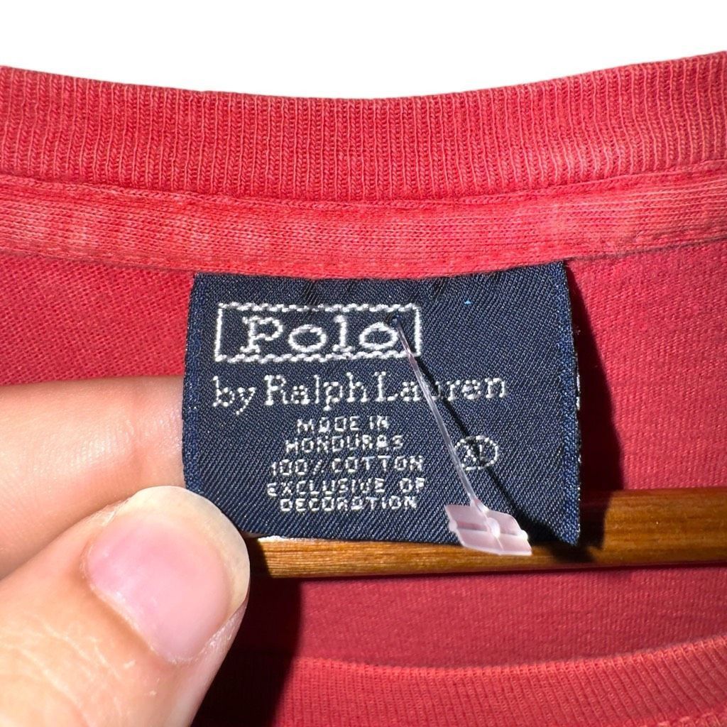 Polo Ralph Lauren 90s Polo Ralph Lauren Ralph Red Cotton S/S T-Shirt Sz XL Size US XL / EU 56 / 4 - 2 Thumbnail