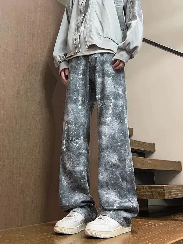 Japanese Brand Retro loose tie dye micro flared jeans Size US 32 / EU 48 - 2 Thumbnail