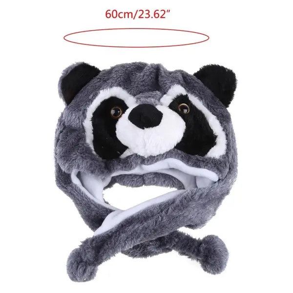 Designer Cute Raccoon Earflag Size ONE SIZE - 3 Thumbnail