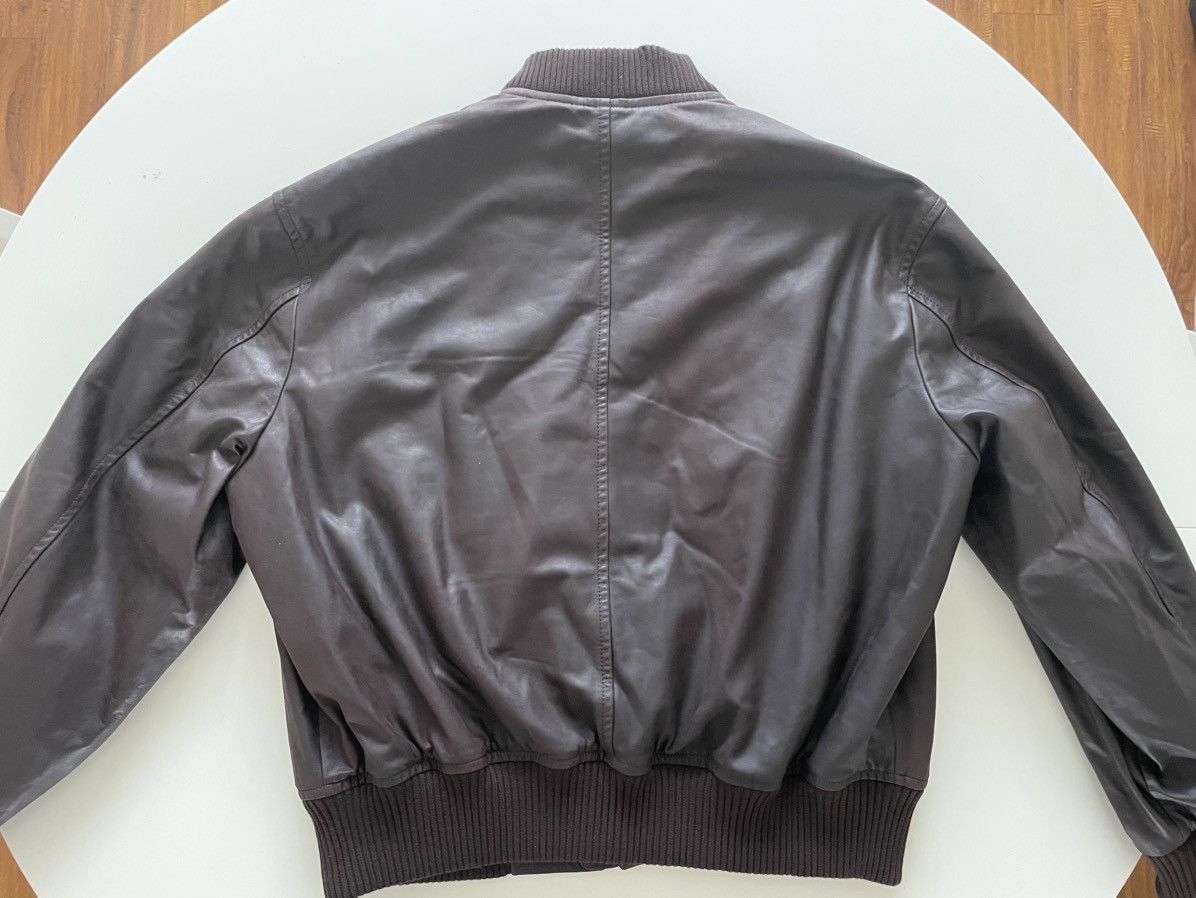 Zara ZARA Origins Waxed Leather Bomber Jacket Size US XL / EU 56 / 4 - 3 Thumbnail