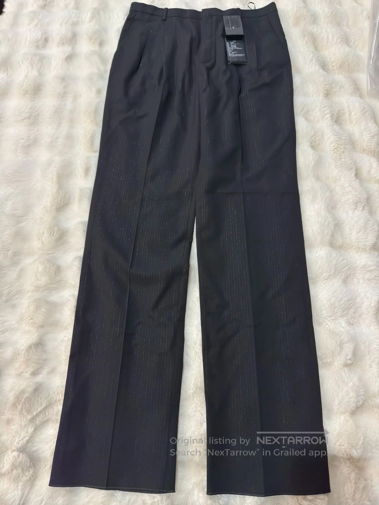 Saint Laurent Paris Saint Laurent Paris Double Pleat Fine Glitter Trousers| Size US 34 / EU 50 - 1 Thumbnail