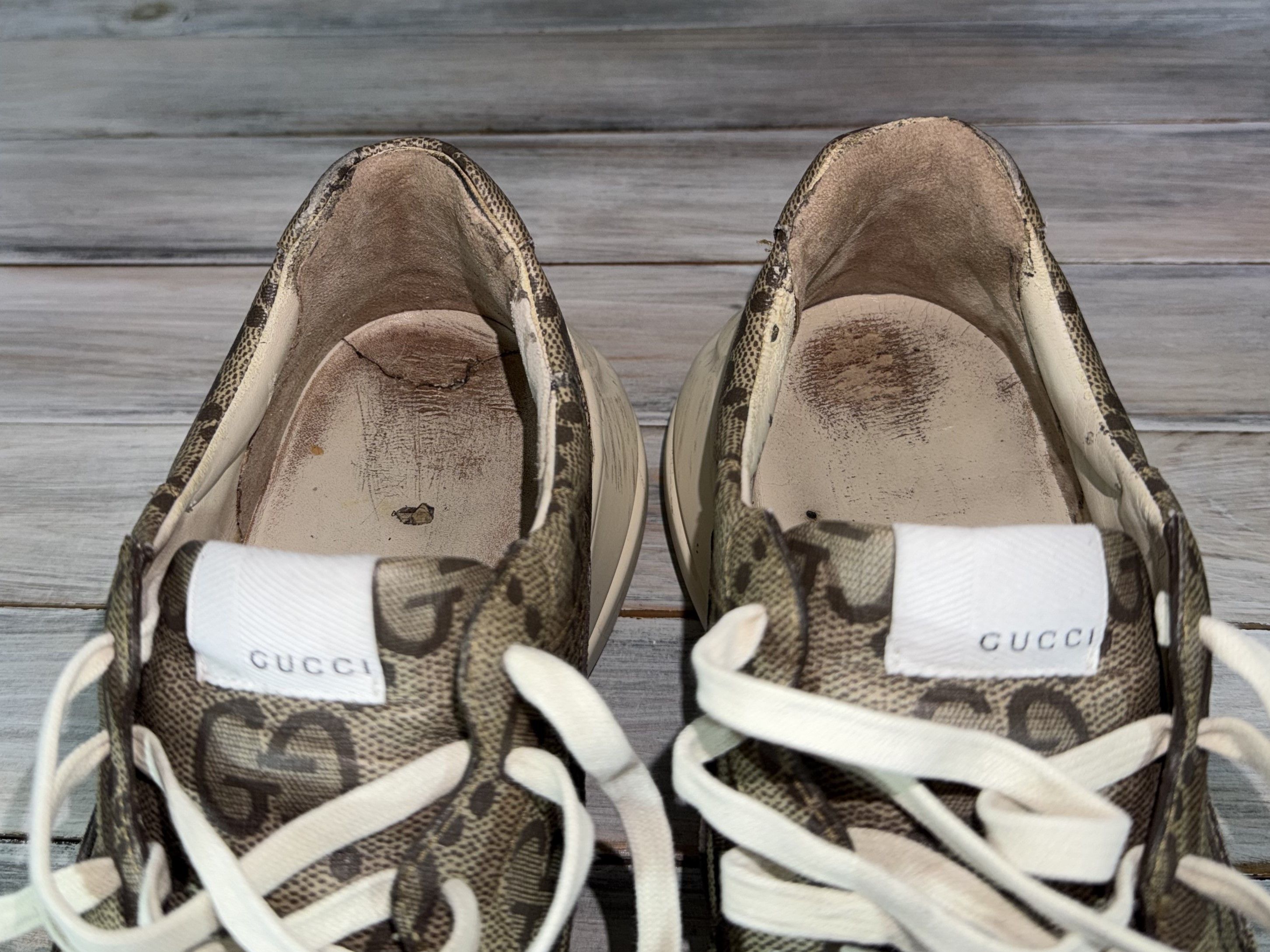 Gucci GUCCI GG Rython 100 Monogram Lace Up Sneakers Made In Italy Size US 11.5 / EU 44-45 - 10 Thumbnail