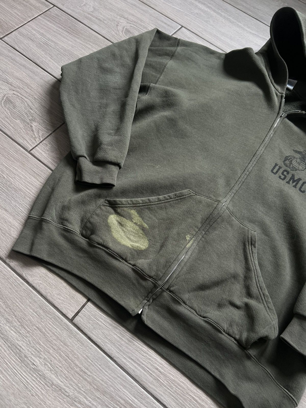 Other 90s USMC Zip Hoodie Avantgarde Soffee Faded Rare XXL Size US XXL / EU 58 / 5 - 5 Thumbnail
