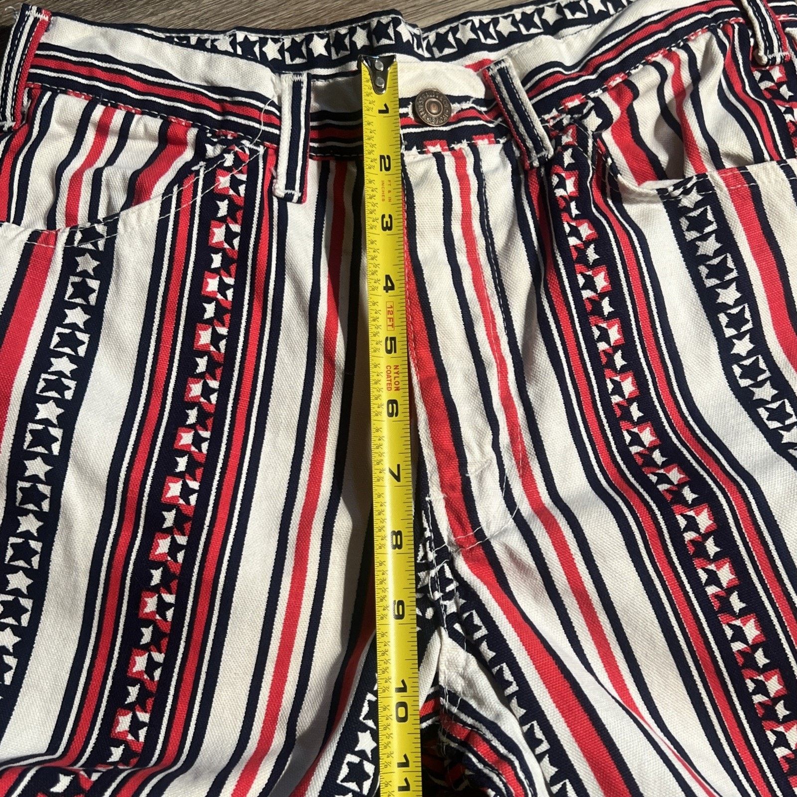 Levi's 60s Vintage LEVI'S Big E Stars Stripes Flare Jeans 29 27 VGC Size US 29 - 19 Thumbnail