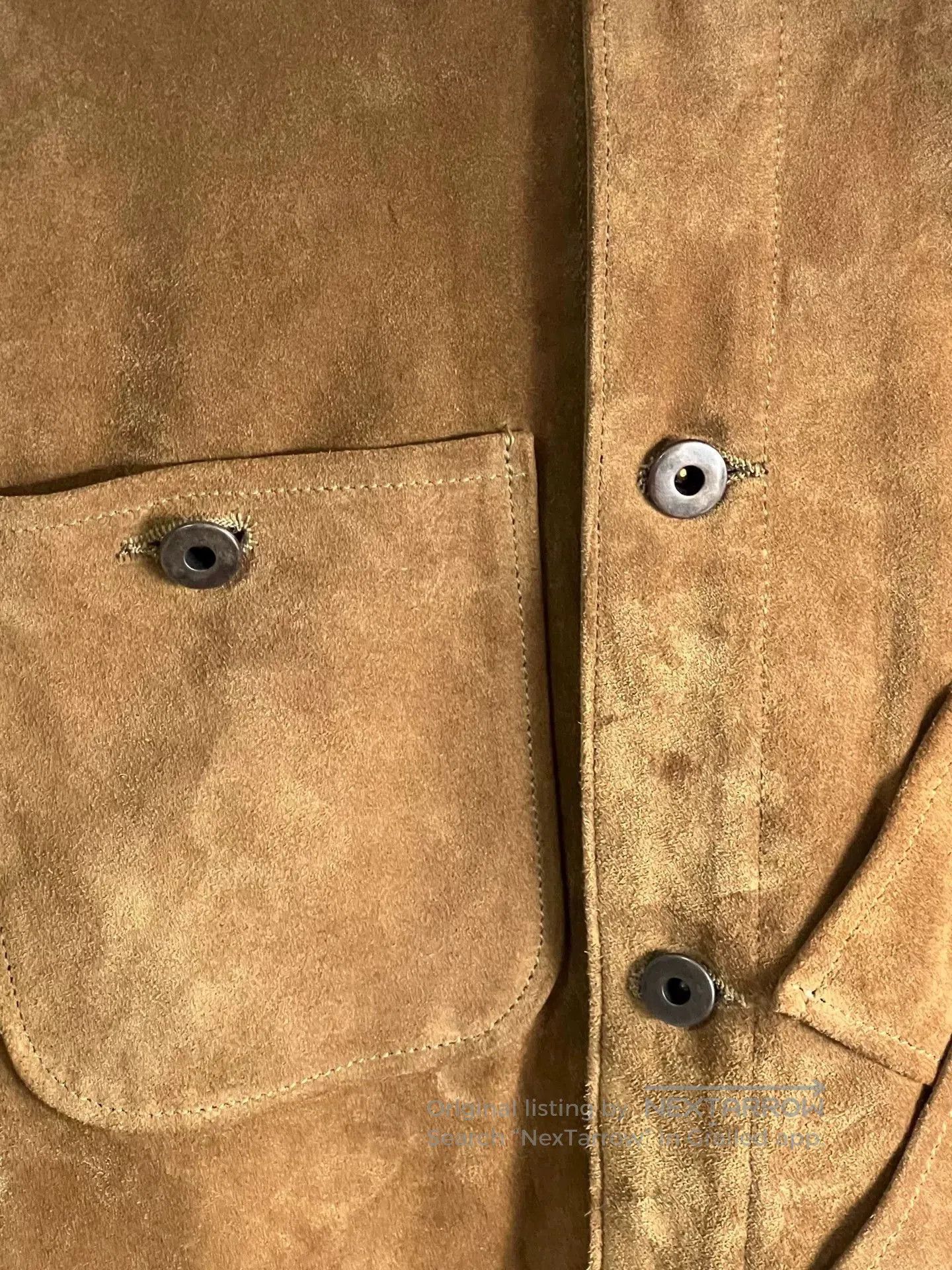 Tellason TELLASON Gold Nubuck Leather Jacket. Size US M / EU 48-50 / 2 - 3 Thumbnail