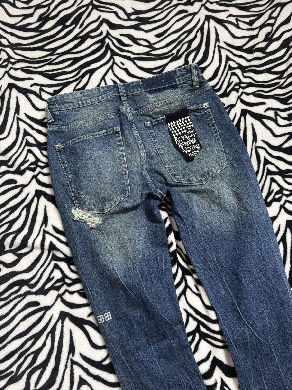 Ksubi Ksubi Royalty Heroism and the Streets Distressed Jeans SZ 31 Size US 31 - 6 Thumbnail