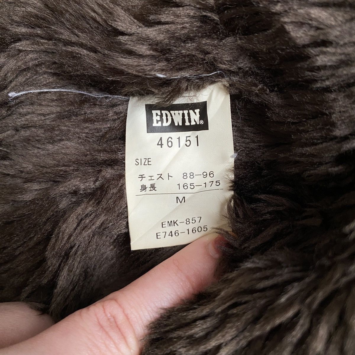 Edwin Vintage Brand Edwin Sherpa Fur Jacket 1990s Size US M / EU 48-50 / 2 - 8 Thumbnail