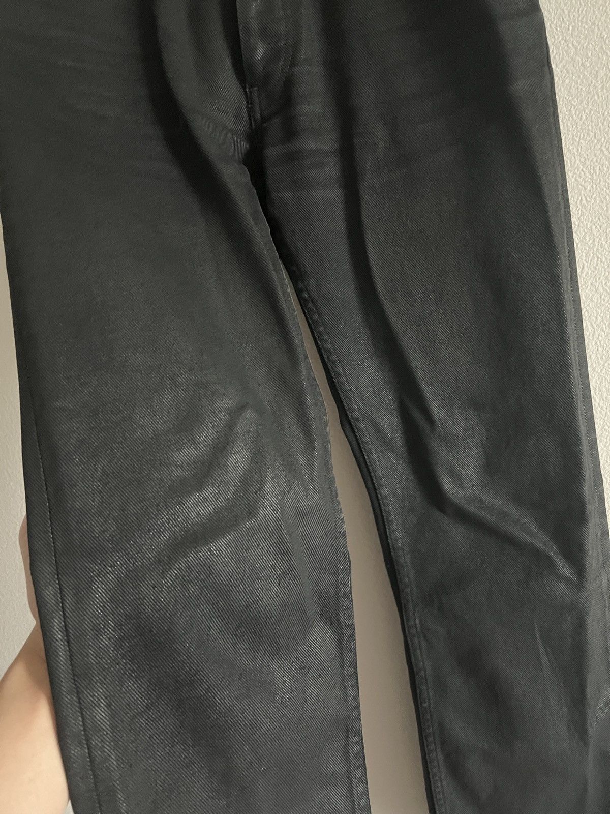 Helmut Lang Black Coated Denim Size US 30 / EU 46 - 2 Thumbnail