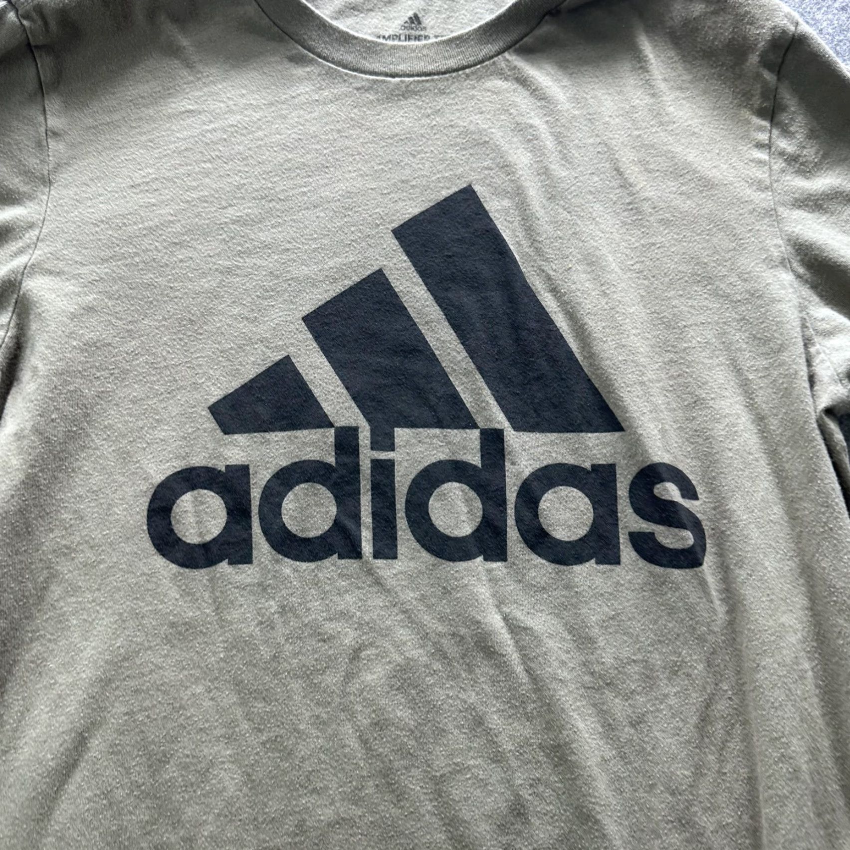 Adidas Adidas Shirt Mens Medium Green Amplifier Tee Logo Graphic Long Sleeve Sports Size US M / EU 48-50 / 2 - 2 Thumbnail