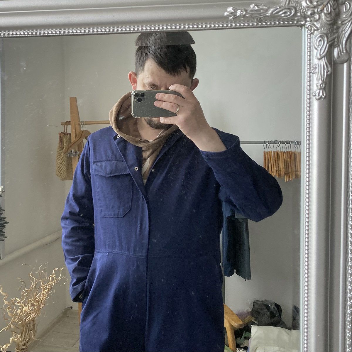 Le Mont Saint Michel Vintage Sanfor French work Coverall jumpsuit Workwear Size US 30 / EU 46 - 14 Thumbnail
