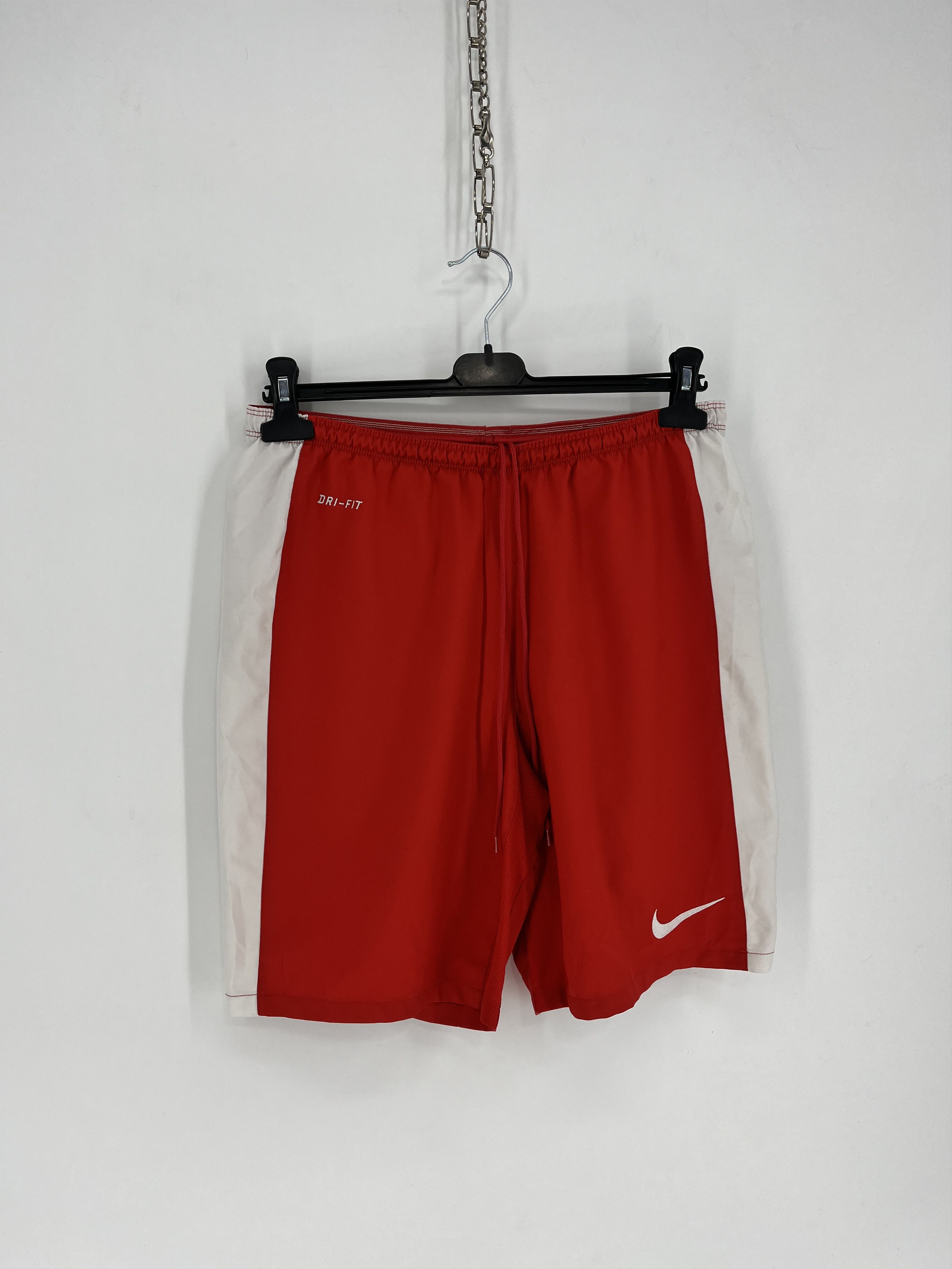Nike 90s Vintage Nike Red Nylon Mini Swoosh Shorts Travis Sty Size US 32 / EU 48 - 2 Thumbnail