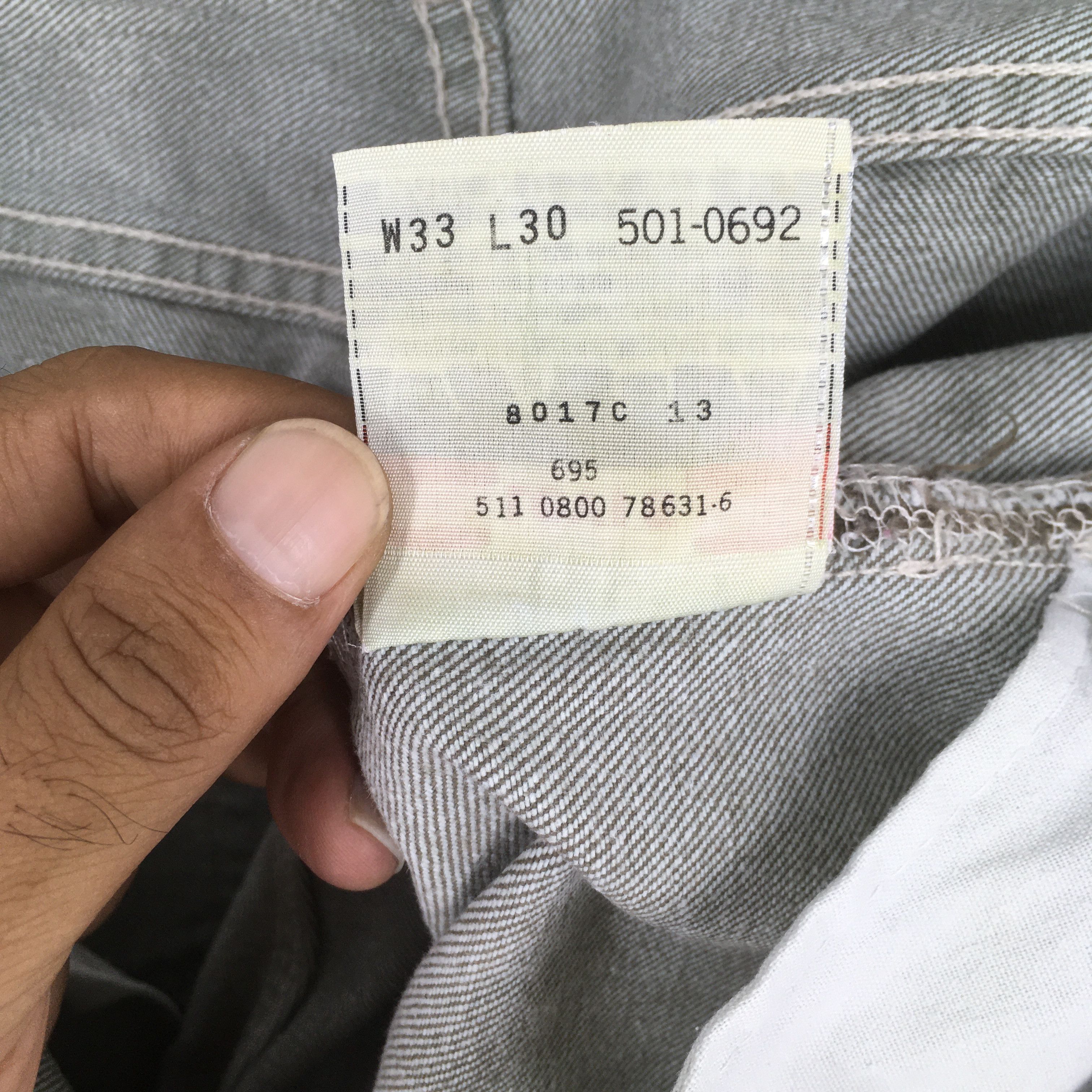 Levi's Size 31X30.5 Vintage 90s Levi's 501 Brown Jeans S947 Size 31" - 13 Thumbnail