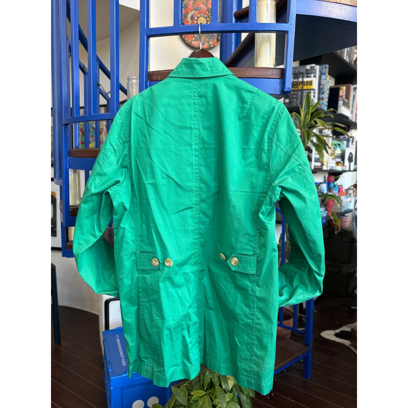 Takeo Kikuchi Takeo Kikuchi Green Lightweight Trench Coat (XL) Size US XL / EU 56 / 4 - 4 Thumbnail