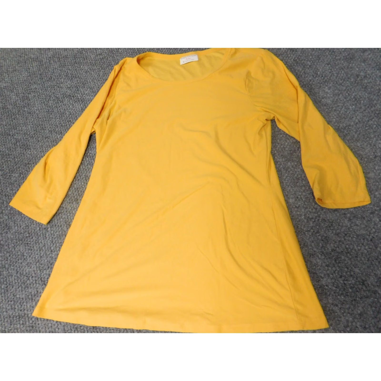 Vintage Bobbie Brooks Blouse Womens M Yellow Casual Crew Neck Pullover Stretch Regular Size M / US 6-8 / IT 42-44 - 2 Thumbnail