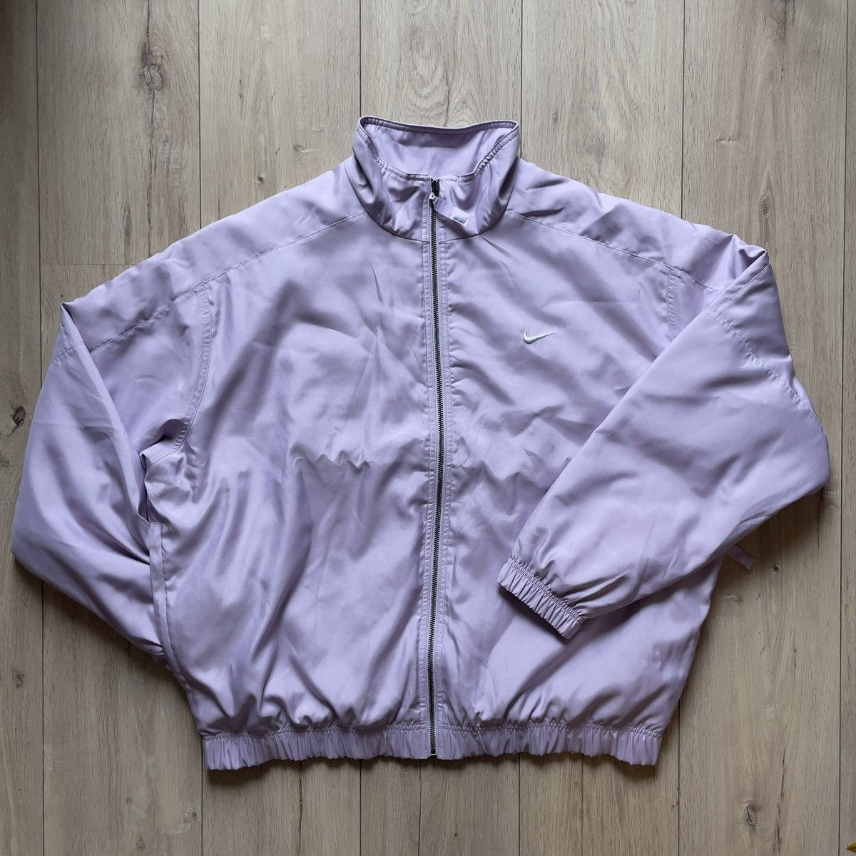 Nike Nike NRG Solo Swoosh Satin Bomber Jacket Size L / US 10 / IT 46 - 1 Thumbnail