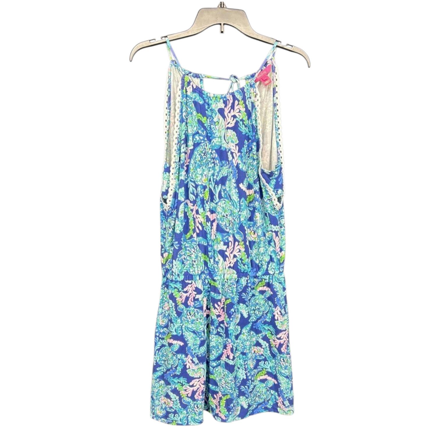 Lilly Pulitzer Lilly Pulitzer Gianni Skort Romper Corsica Blue Turtle Villa Size 28" / US 6 / IT 42 - 2 Thumbnail