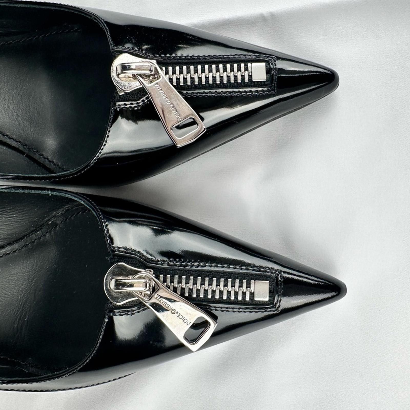 Dolce & Gabbana Dolce & Gabbana Black Patent Heels with Zipper - New - EU 39 Size US 9 / IT 39 - 5 Thumbnail