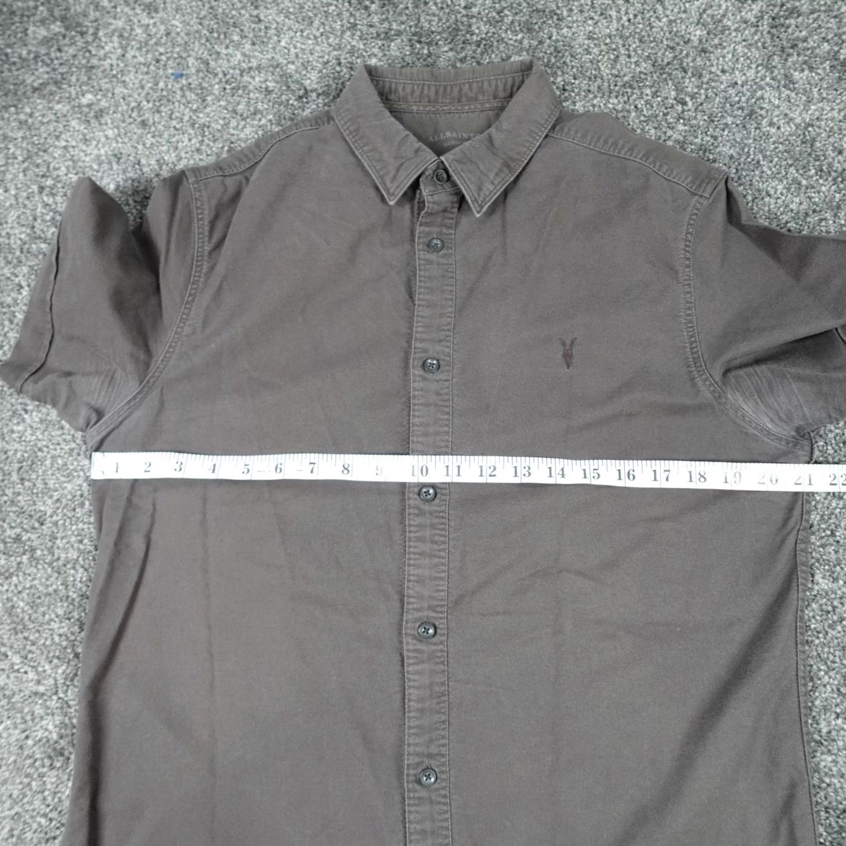 Allsaints Allsaints Shirt Green Short Sleeve Size Medium 100% Cotton Men's Button Up Size US M / EU 48-50 / 2 - 7 Thumbnail