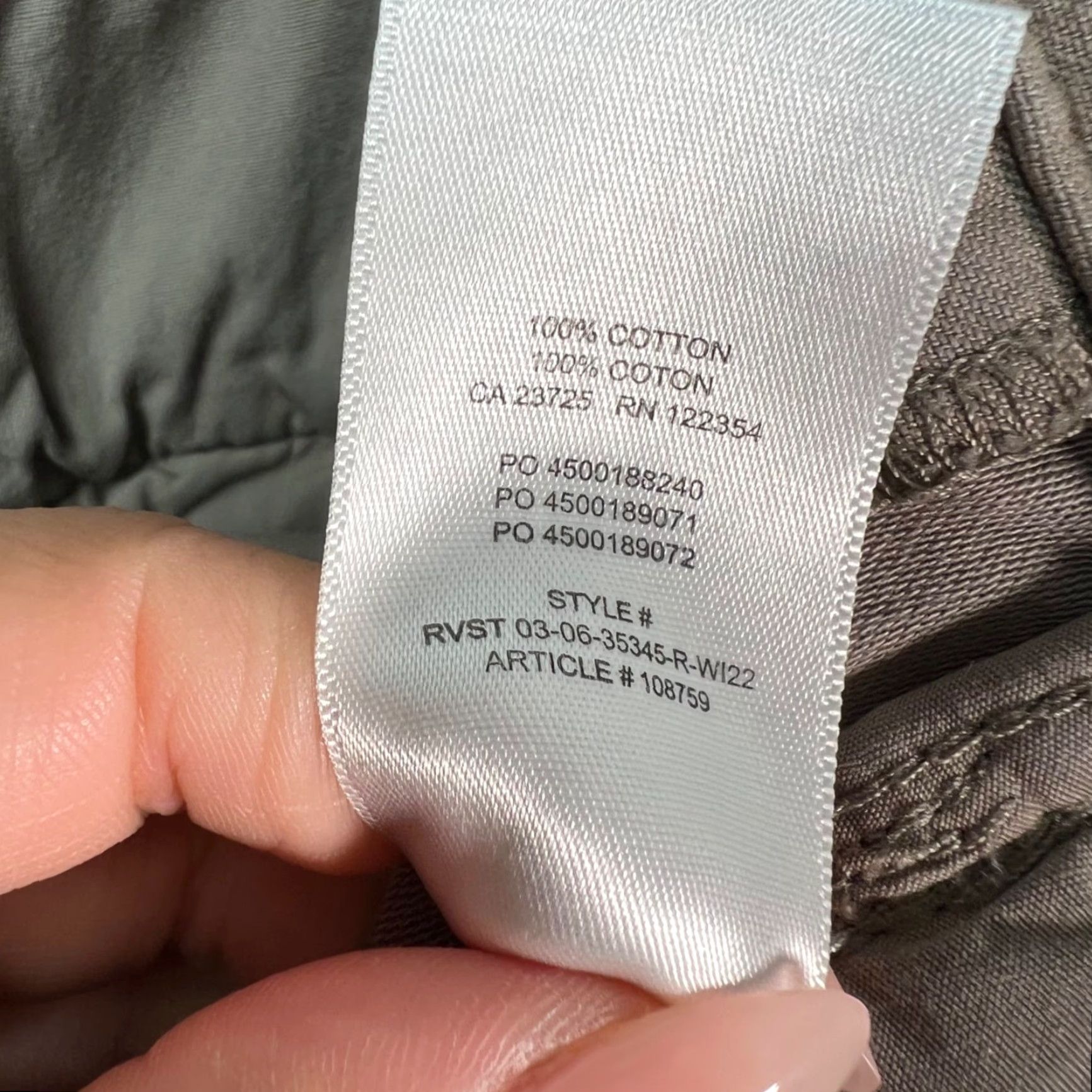 TNA TNA Womens Cargo Pants Khaki 100% Cotton Size 10 Relaxed Fit Elastic Hem Size 32" / US 10 / IT 46 - 4 Thumbnail