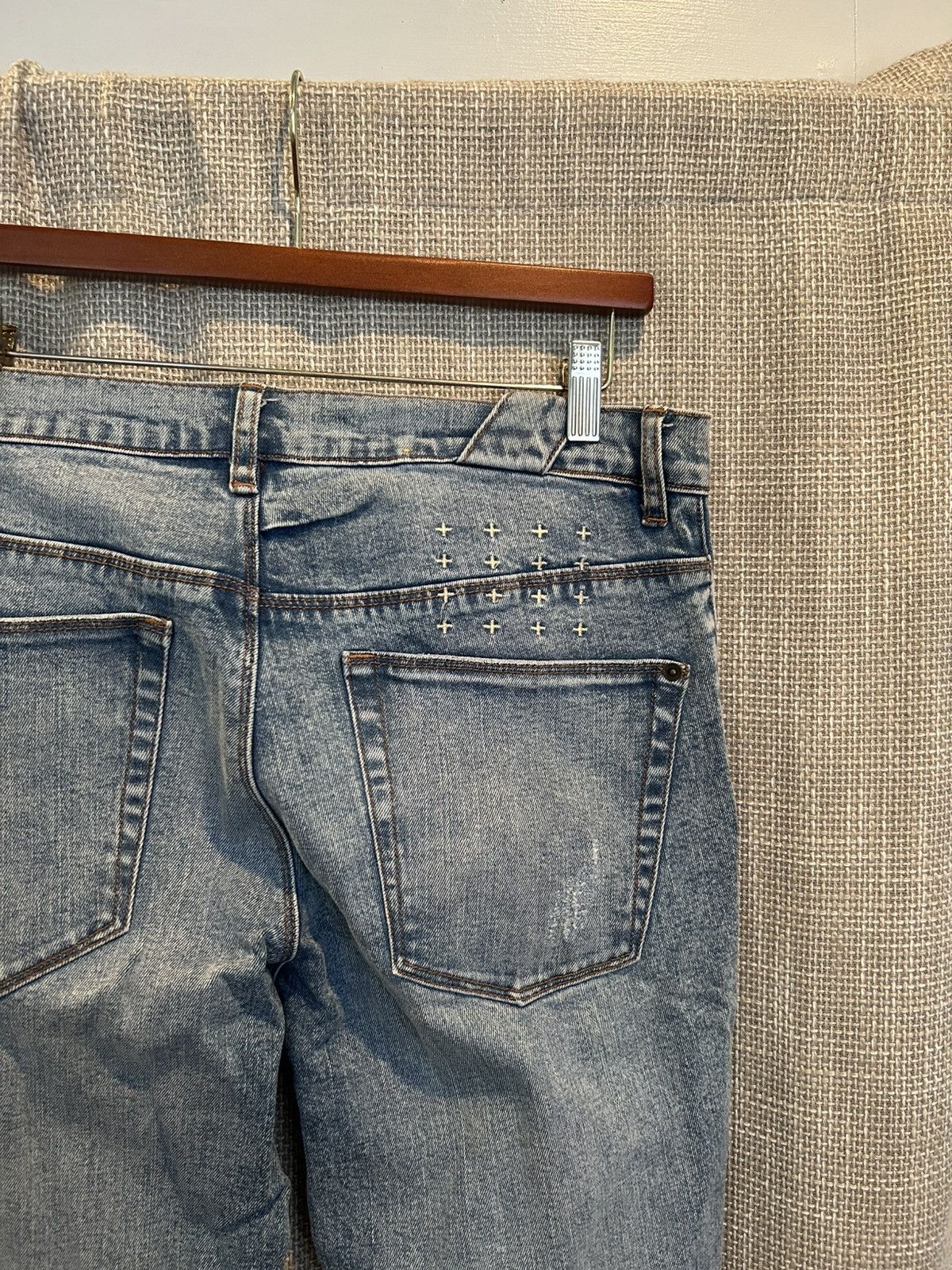 Ksubi Ksubi Chitch Philly Blue Distressed Light Denim Skinny Jeans Size US 31 - 3 Thumbnail