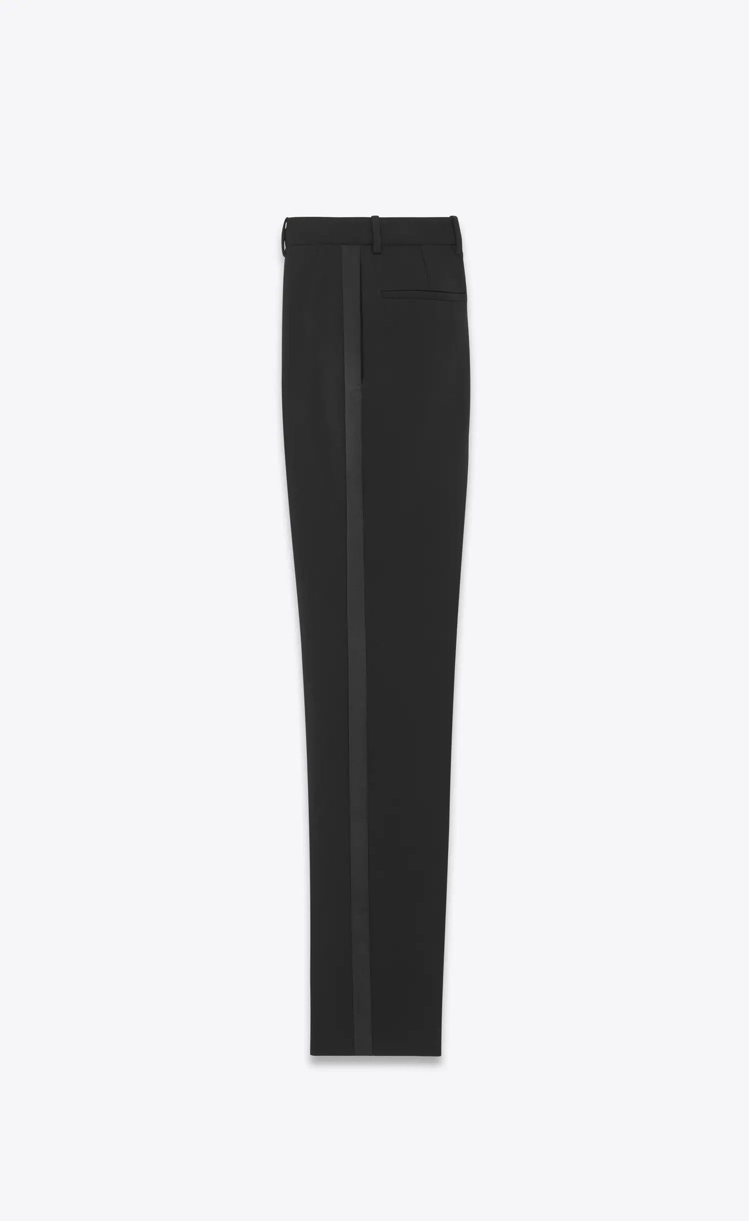 Saint Laurent Paris o1s1wg110225 751477 High-Waisted Tuxedo Pant Grain Poudre Size US 34 / EU 50 - 3 Thumbnail