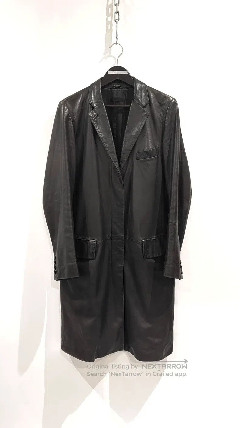 Helmut Lang HELMUT LANG Original Black Brown Leather Coat Size US L / EU 52-54 / 3 - 1 Thumbnail