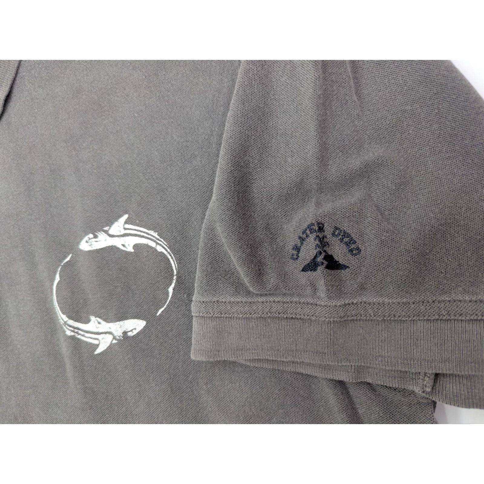 Vintage VINTAGE NWT Crazy Shirts Shirt Gray Polo Logo Embroidered Men's 2XL Short Sleeve Cotton Size US XXL / EU 58 / 5 - 2 Thumbnail