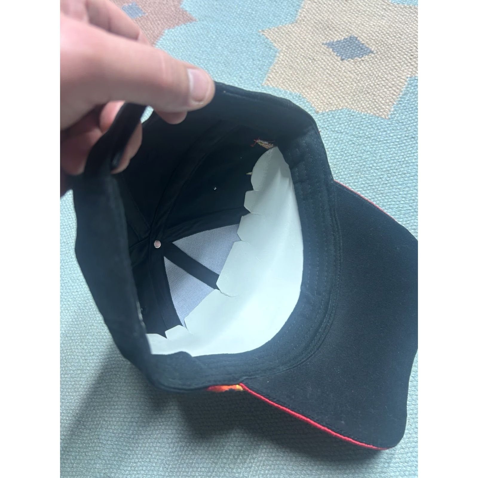 Vintage VINTAGE Strapback Hat Cap Sin City Las Vegas Flames Fire Y2K Skater Black Men's Adjustable Cap/Strapback? Size ONE SIZE - 6 Thumbnail
