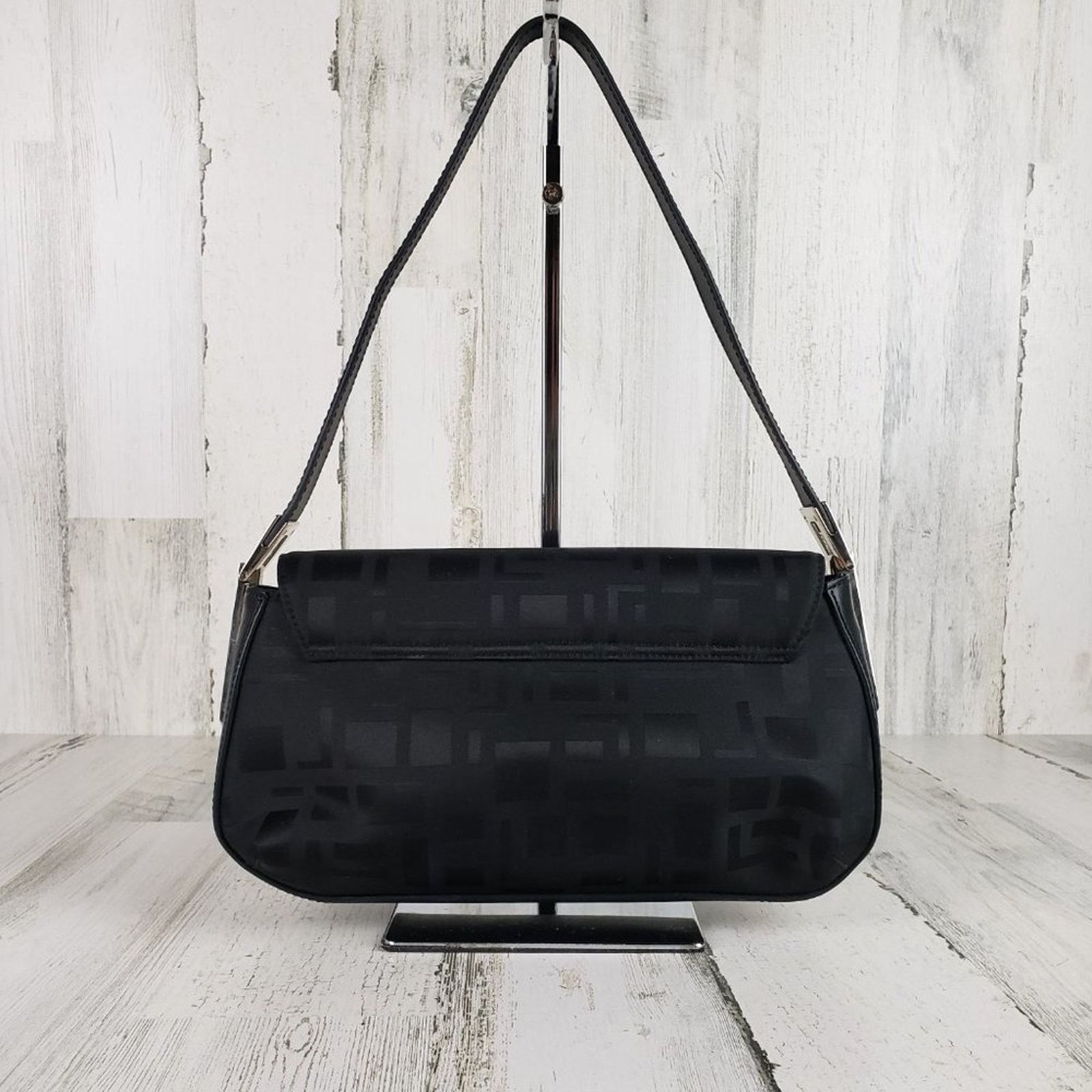 Other The Limited Black Textured Silver-Tone Shoulder Bag Purse Size ONE SIZE - 3 Thumbnail