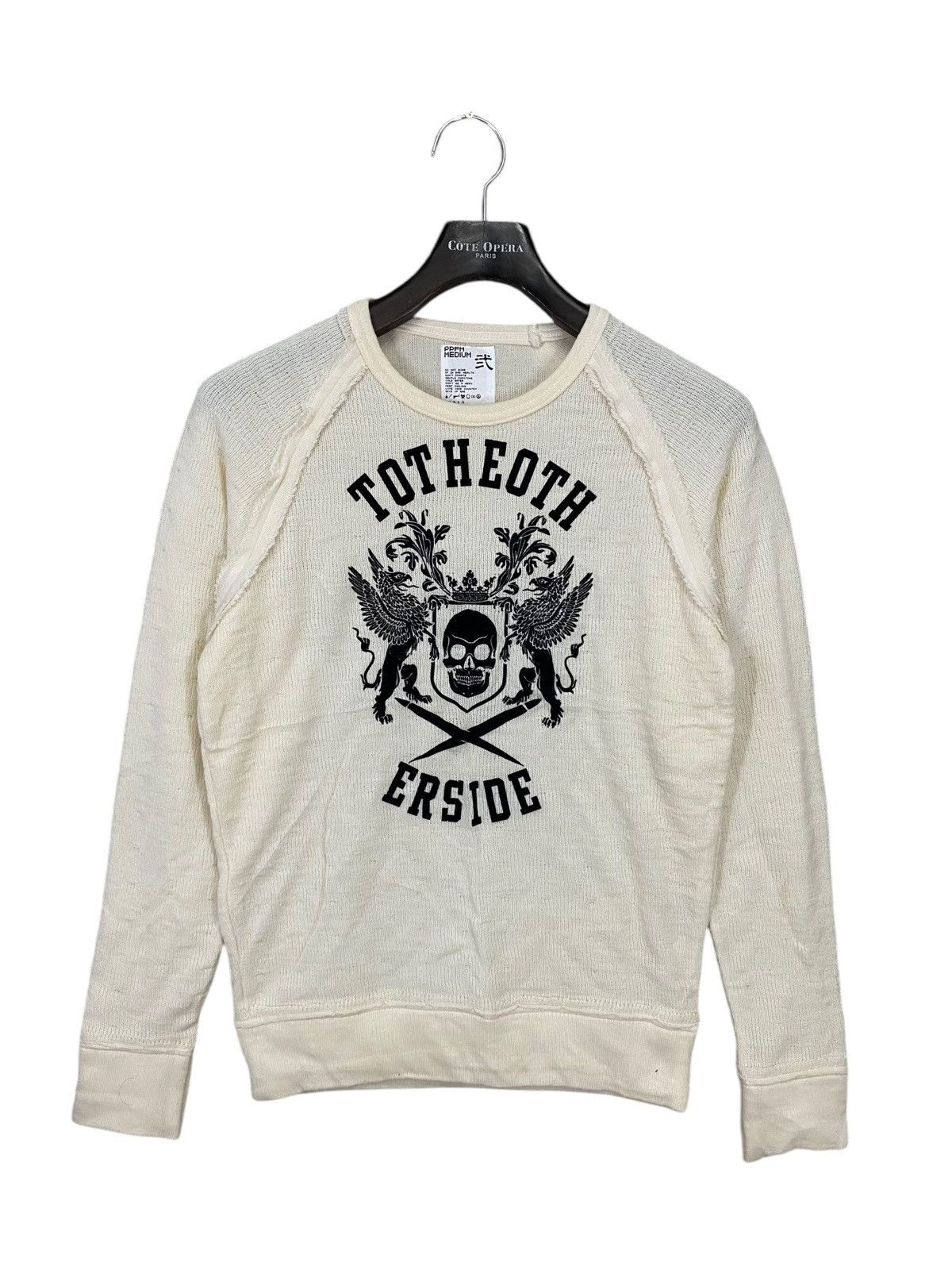 Vintage Totheoth erside Ppfm skulls design knit sweater