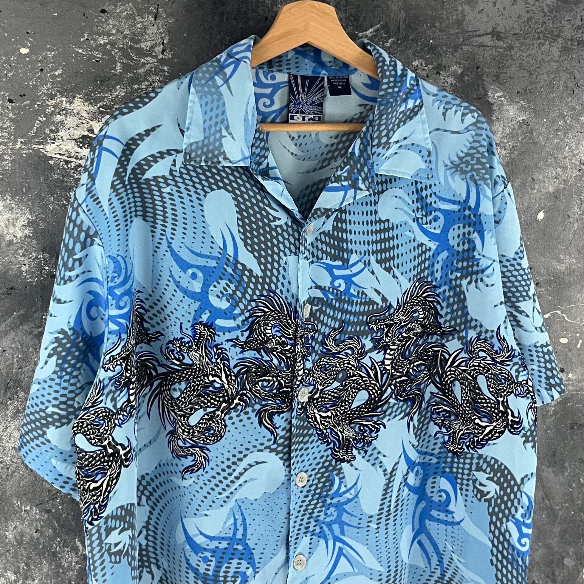 Vintage Vintage Y2K C-Two Dragon shirt Size US XL / EU 56 / 4 - 2 Thumbnail