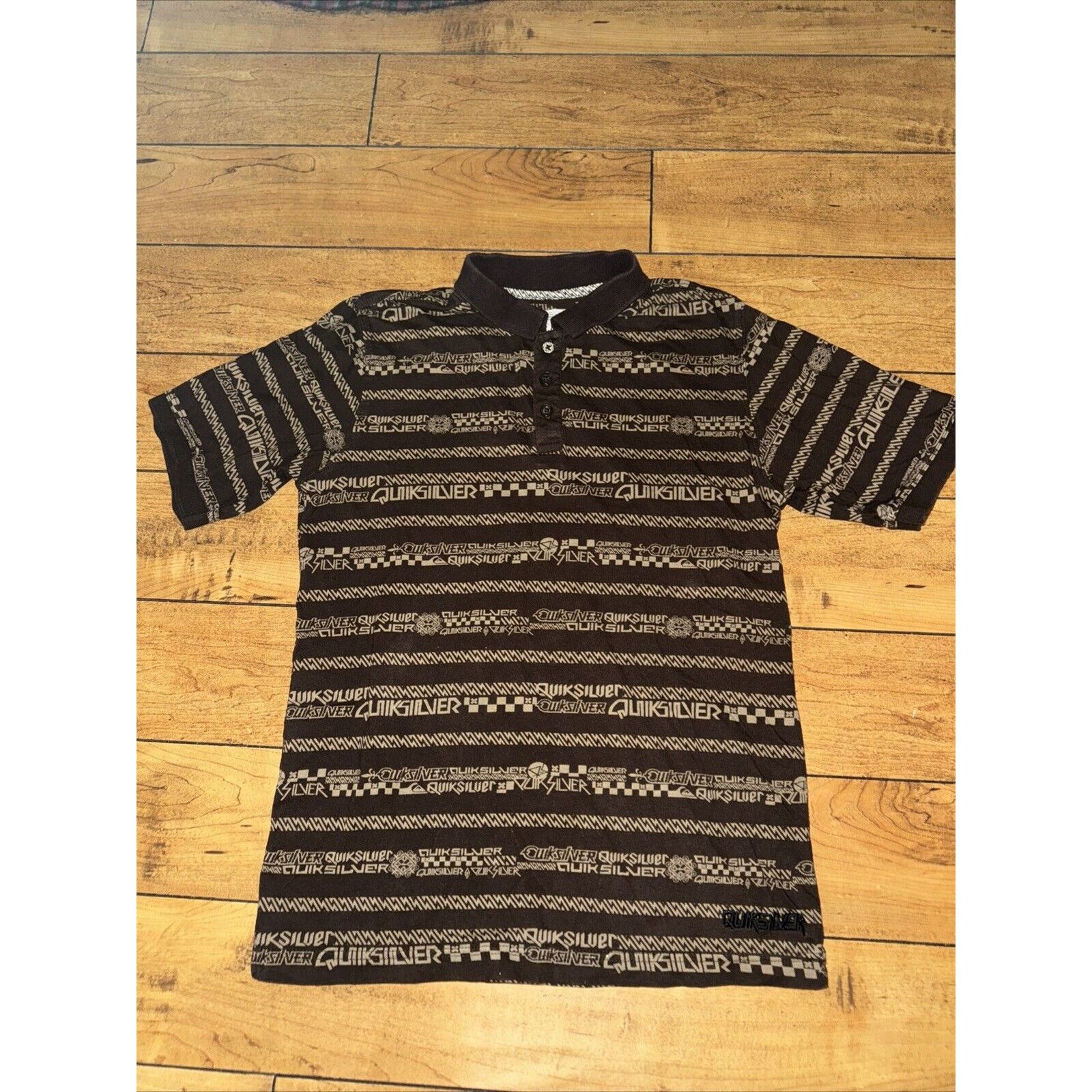 Quiksilver × Vintage Vintage Y2K Youth Quicksilver Polo Shirt Brown XL 19x24.5 Size US S / EU 44-46 / 1 - 1 Thumbnail